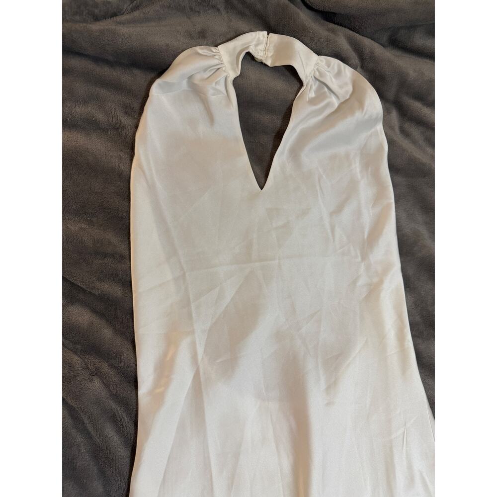 NWOT Show Me Your Mumu Size Small Jasmine Halter Maxi Dress Ivory Luxe Formal - Picture 7 of 10